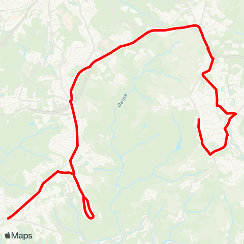 VRR Schulzentrum Süd - Ronsdorf Markt Gesamtschule Ronsdorf - Cronenberg Rathaus map
