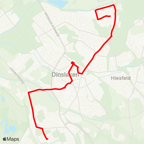 VRR DIN-Lohberg - Dinslaken Bf - DU-Walsum map