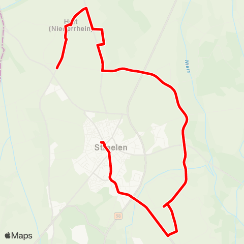 VRR Straelen - Holt / Auwel (-Hetzert / Boekholt) map