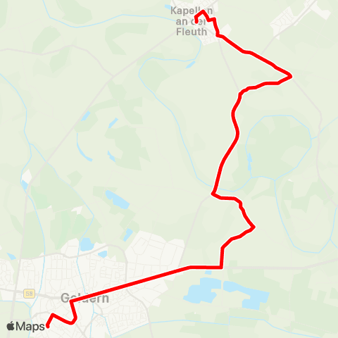 VRR Geldern Bahnhof - Kapellen Markt map