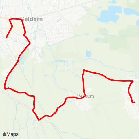 VRR Hartefeld - Vernum - Geldern Bf map