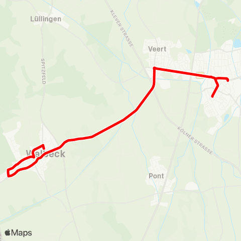 VRR Walbeck - Geldern Bf map