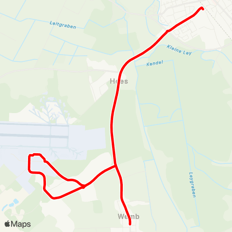 VRR Wemb - Airport - Weeze Bf map
