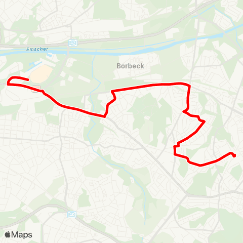 VRR Oberhausen Neue Mitte - Essen Frintrop - Dellwig - Borbeck map
