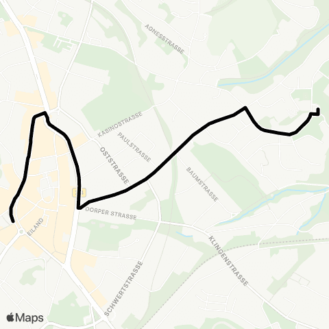 VRR Graf-Wilhem-Platz - Wupperstraße - Siedlung Kannenhof map