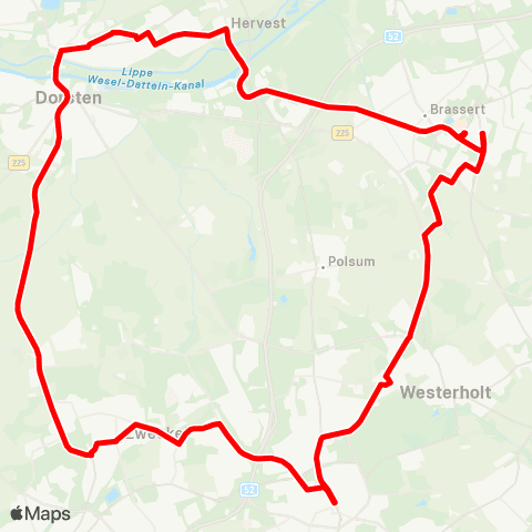 VRR Marl Mitte - Dorsten Zeche Fürst Leopold - GLA Maschinenhalle Zweckel - GE Buer Rathaus - Marl Mitte map