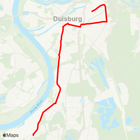 VRR Dinslaken - DU-Walsum - Hamborn - Meiderich - Stadtmitte - Hochfeld - Wanheim - DU-Hüttenheim map