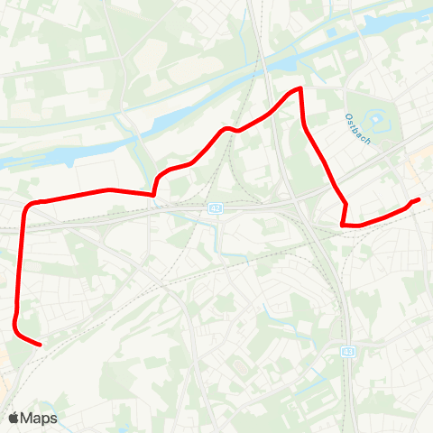 VRR Herne Bf - Cranger Kirmes - Wanne-Eickel Hbf map
