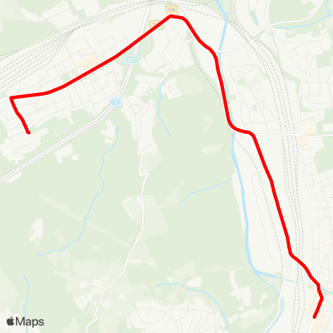 VRR Vossacker - Hagen Hbf map