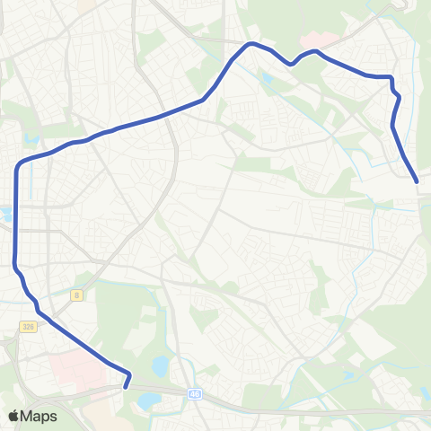 VRR D-Gerresheim - Grafenberg - Heinr.-Heine-Allee - D-Bilk - Uni-Kliniken - D-Universität Ost map