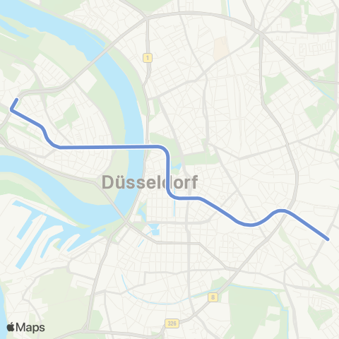 VRR D-Am Seestern - Oberkassel - Heinr.-Heine-Allee - Düsseldorf Hbf - D-Lierenfeld Btf map