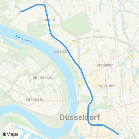 VRR D-MERKUR SPIEL-ARENA / Messe Nord - Heinrich-Heine-Allee - Düsseldorf Hbf map