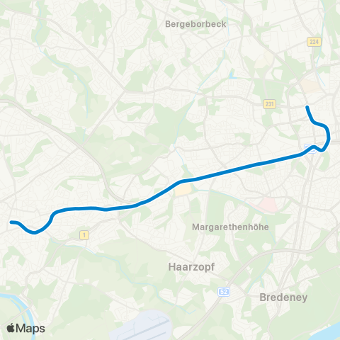 VRR Berliner Platz - Essen Hbf - MH-Rhein-Ruhr-Zentrum - Mülheim Hbf map