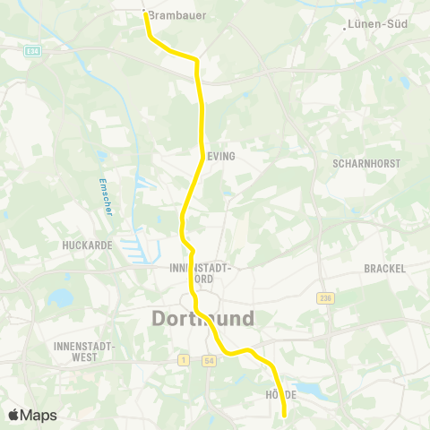 VRR Brambauer Verkehrshof - Clarenberg map