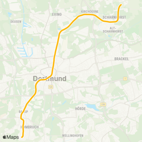 VRR Grevel - Hombruch map