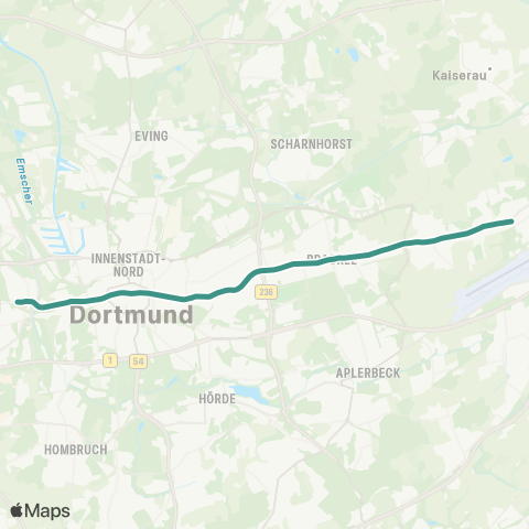 VRR Dorstfeld Betriebshof - DO-Wickede map