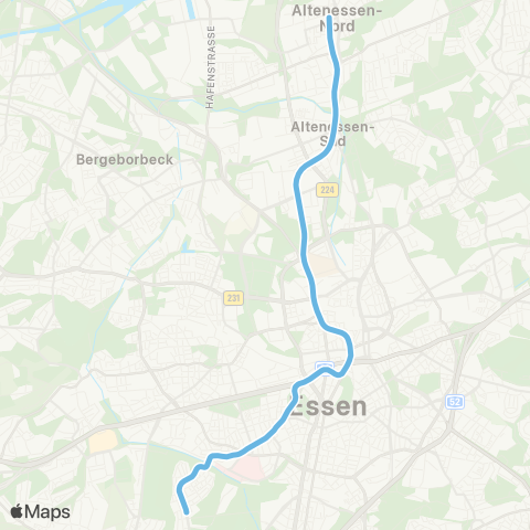 VRR Altenessen - Essen Hbf - Holsterhausen - Margarethenhöhe map