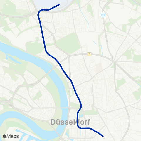 VRR D-Flughafen Terminal - Heinrich-Heine-Allee - Düsseldorf Hbf map