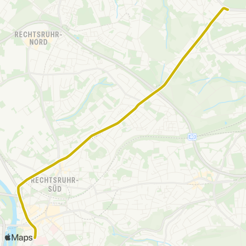 VRR E-Abzweig Aktienstraße - Mülheim Stadtmitte - Ev. Krankenhaus map