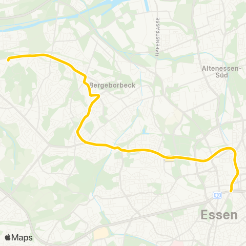 VRR Dellwig - Borbeck - Altendorf - Rathaus Essen - Essen Hbf map