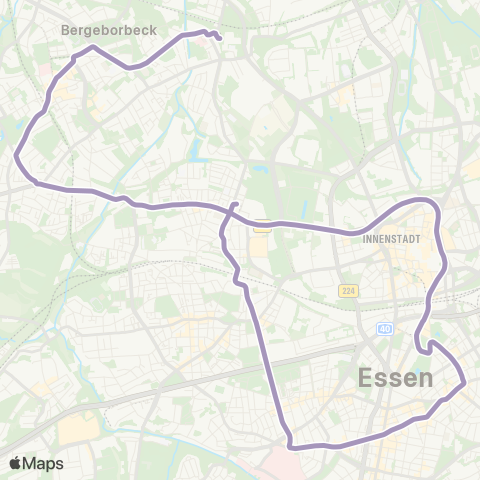 VRR Helenenstr. - Rüttenscheid - Essen Hbf - Helenenstr. - Borbeck map