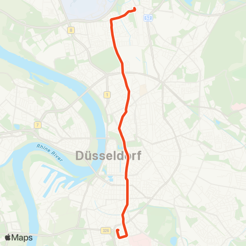 VRR D-Unterrath - Schadowstraße - Berliner Allee - D-Am Steinberg map