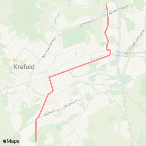VRR Elfrath - Gartenstadt - Bockum - Krefeld Hbf - Stahldorf map