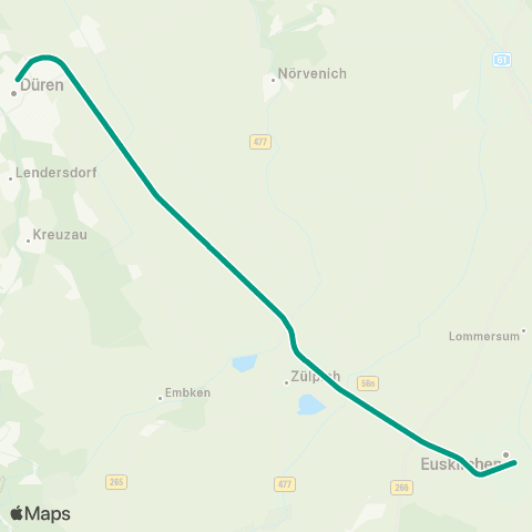 VRS Düren - Zülpich - Euskirchen map