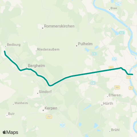 VRS Bedburg - Bergheim - Horrem - Köln map