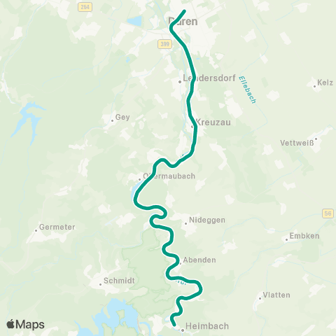 VRS Heimbach - Düren - Jülich - Linnich map