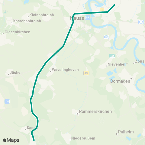 VRS Düsseldorf - Neuss - Grevenbroich - Bedburg map