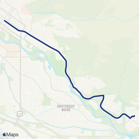 ValleyRide Warm Springs / Parkcenter map