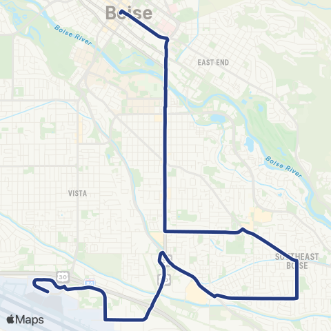 ValleyRide Broadway map