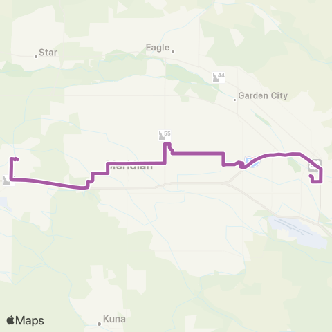 ValleyRide Boise State-CWI map