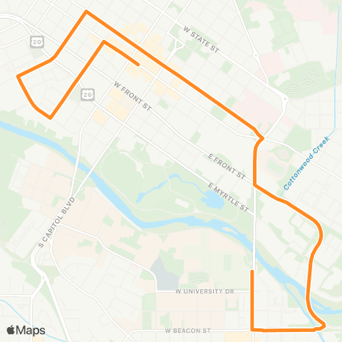 ValleyRide Game Day Bus map