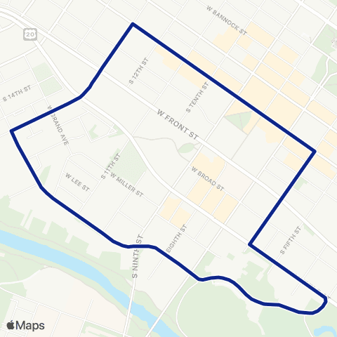 ValleyRide Treeline map