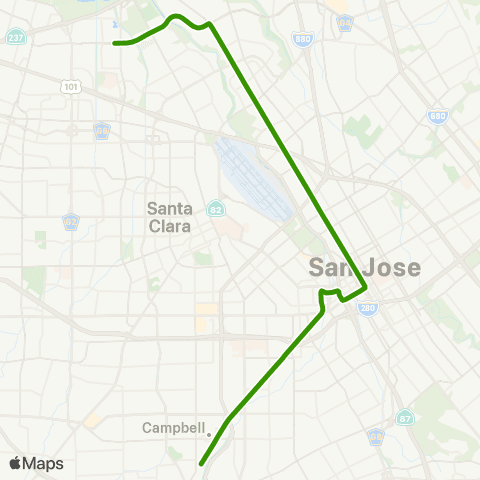 VTA Old Ironsides - Winchester map