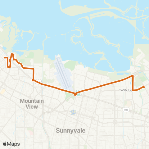 VTA Mountain View map