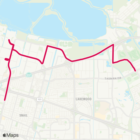 VTA North Sunnyvale map