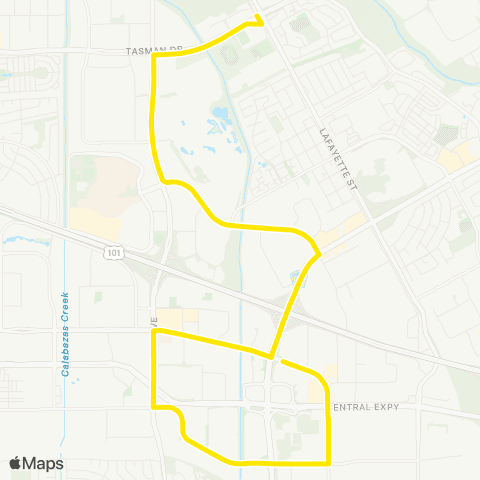 VTA South Santa Clara map