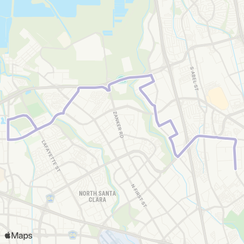 VTA South Milpitas map