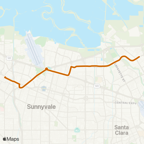 VTA Baypointe - Mountain View map