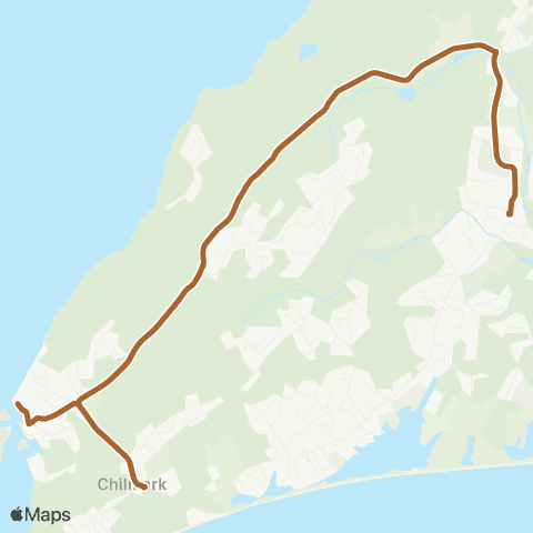 VTA W Tisbury - Chilmark - Menemsha via N Rd map