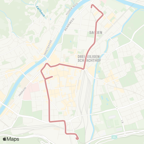 Verkehrsverbund Tirol Bergisel - Mühlauer Brücke map