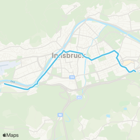 Verkehrsverbund Tirol Luigenstraße - Sieglanger map