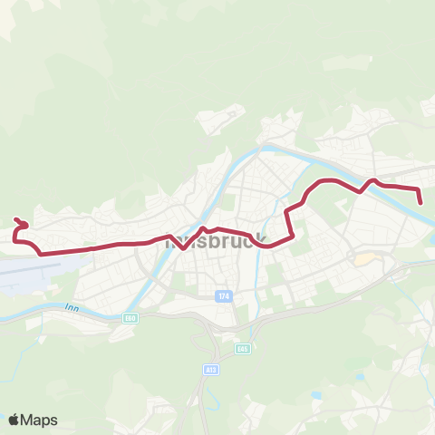 Verkehrsverbund Tirol Alois-Lugger-Platz - Peerhofsiedlung map