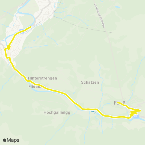 Verkehrsverbund Tirol Landeck - Fließ map