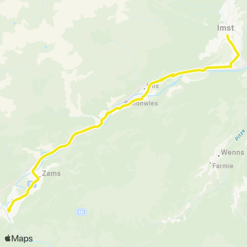 Verkehrsverbund Tirol Imst - Schönwies - Zams - Landeck map