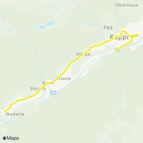 Verkehrsverbund Tirol Kappl: Nederle - Ulmich - Dorf - Bergbahn map