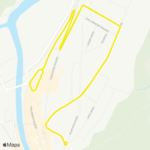 Verkehrsverbund Tirol Landeck Zentrum - Öd - Landeck Zentrum map